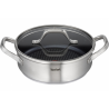 TEFAL HERO SET POÊLE WOK 28 CM + SAUTEUSE 24 CM AVEC COUVERCLE INOX INDUCTION